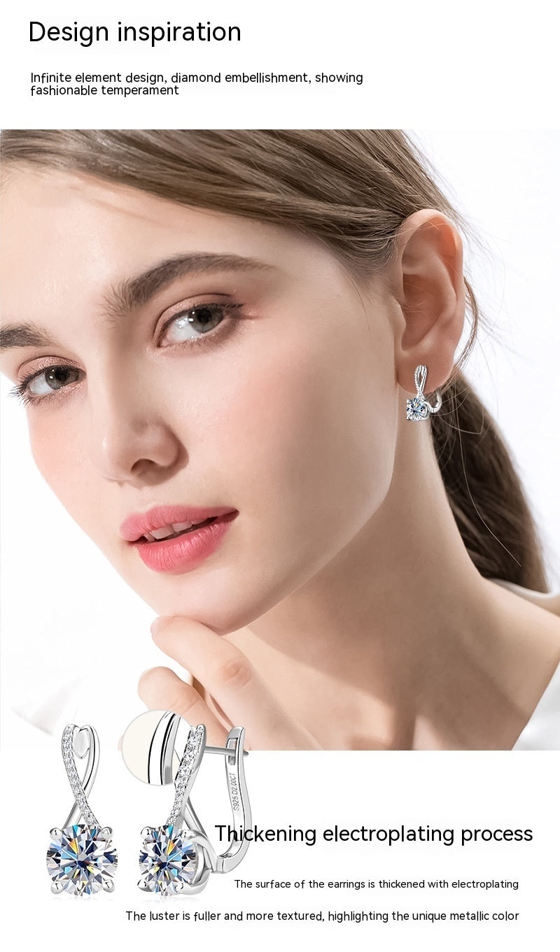 Fashion Diamond High-grade S925 Sterling Silver Earrings